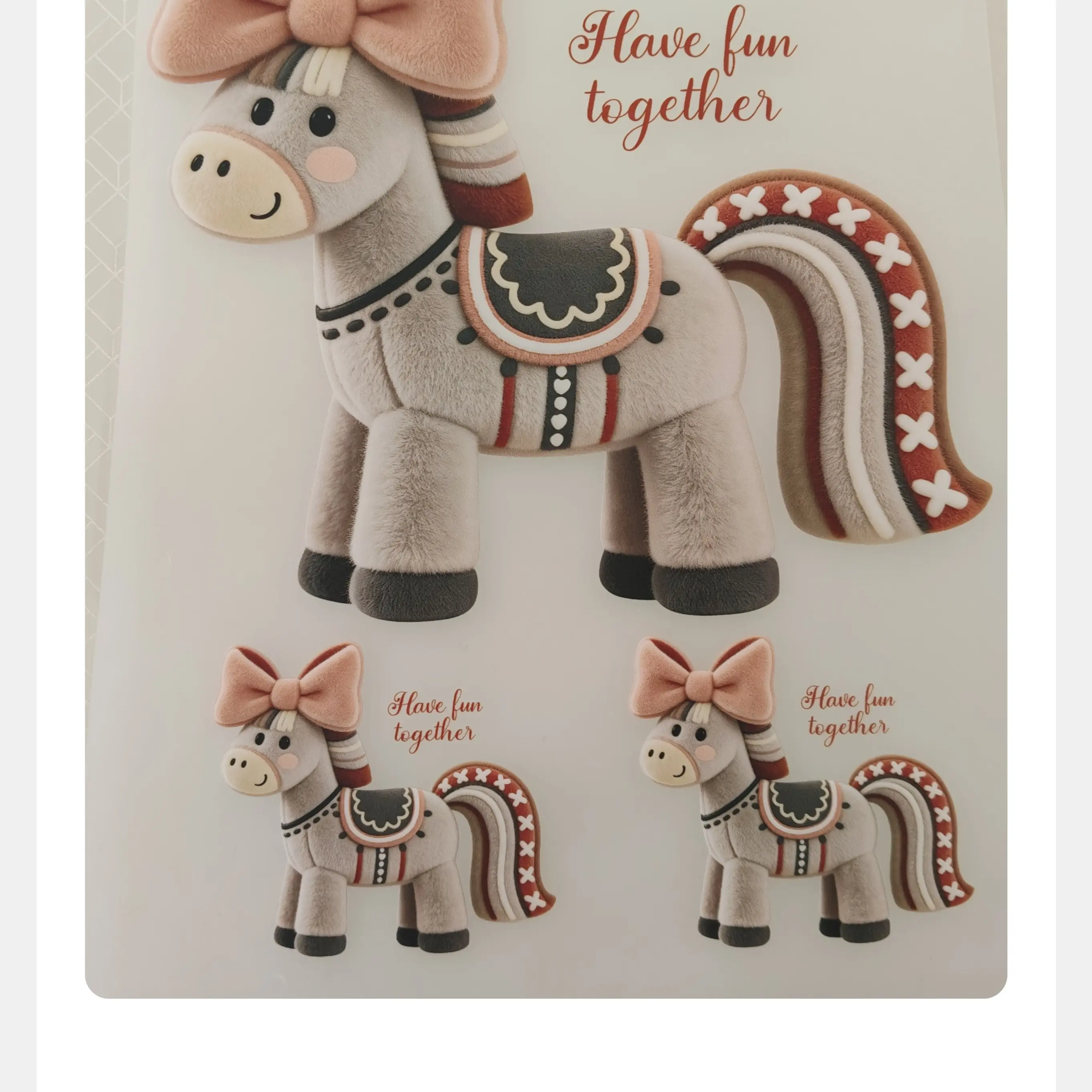 仿毛系列小马热转印烫画贴满17元