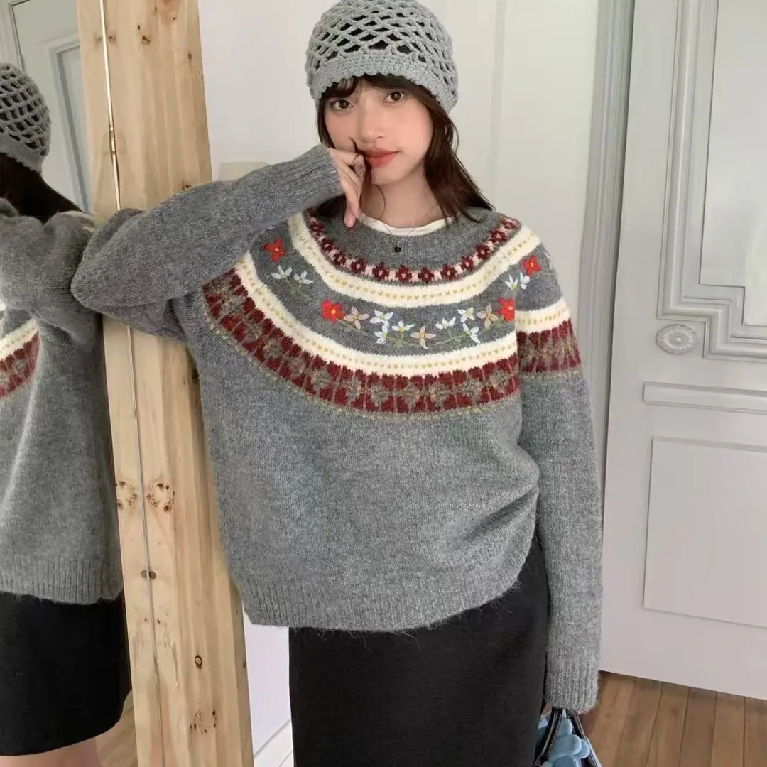 【王囡囡】【121-180】2025新款韩系百搭慵懒宽松针织毛衣女