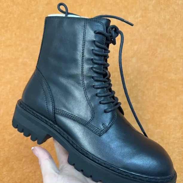 英伦马丁靴皮靴圆头秋季单皮WF39601#1