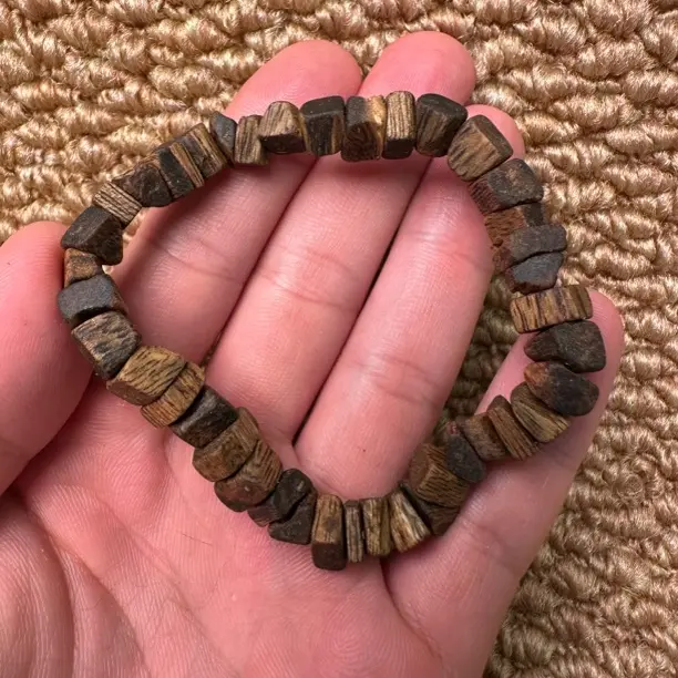 双12特价6g碎银子种植奇楠单圈随型手串自然结香