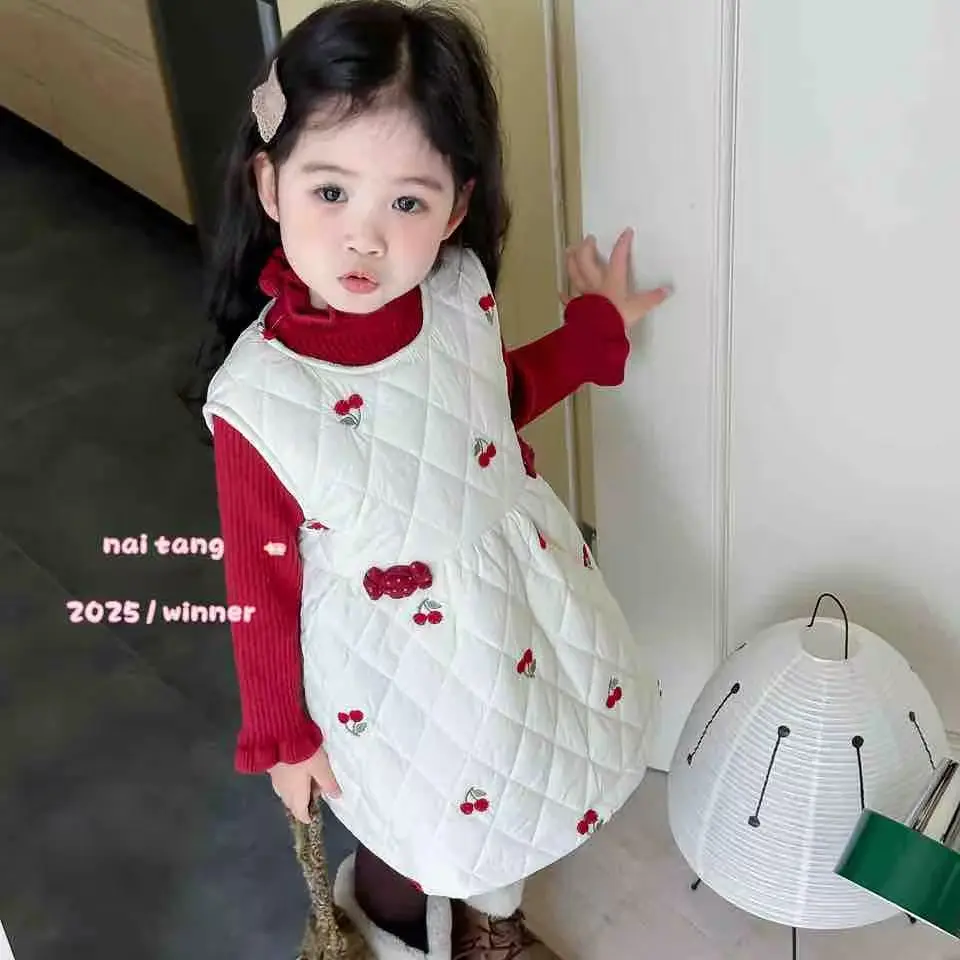 秋冬新款女童洋气保暖公主裙