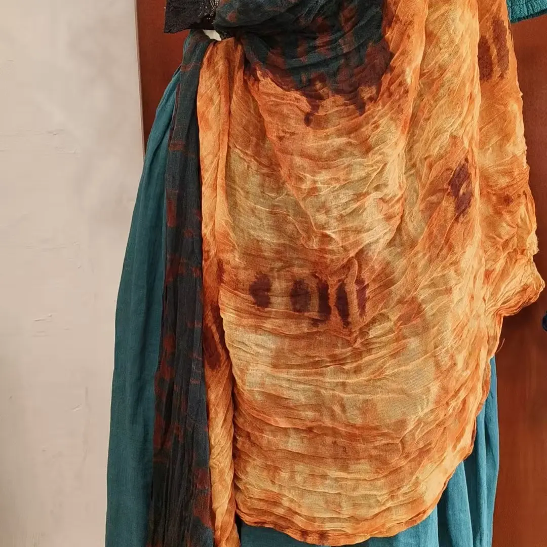 素写 时尚百搭多色渐变女士围巾秋冬保暖实用单品