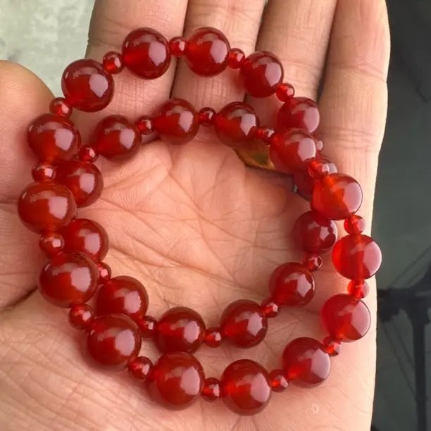 双圈贵气高级感显白手串玛瑙手链