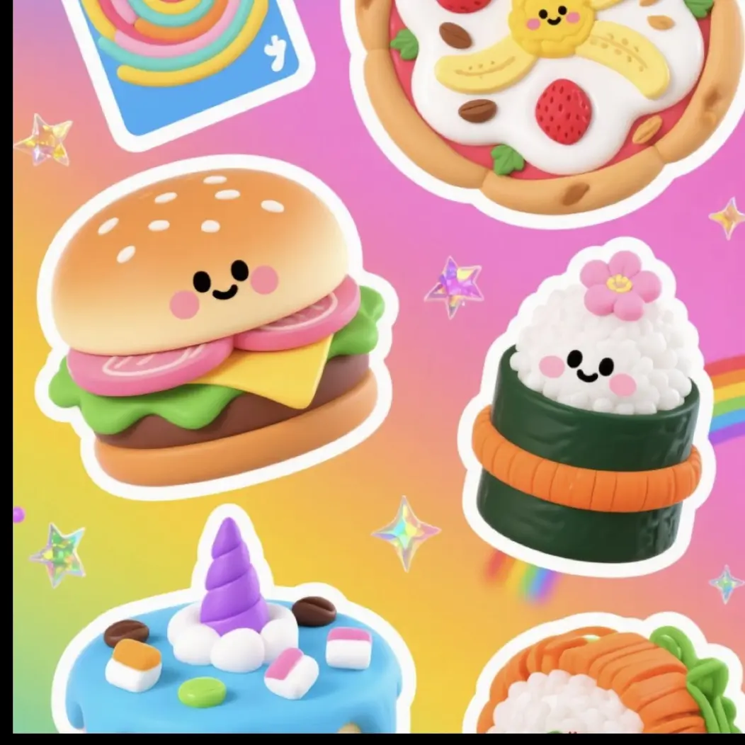 二创美食主题收藏卡牌1