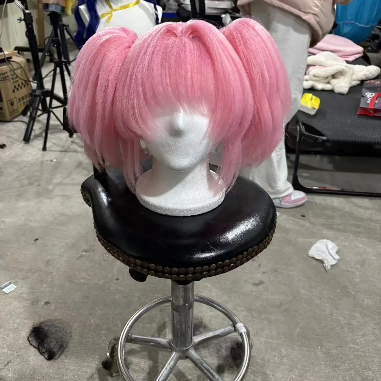 魔法少女小圆鹿目圆香cos假发真头皮搭配虎口夹