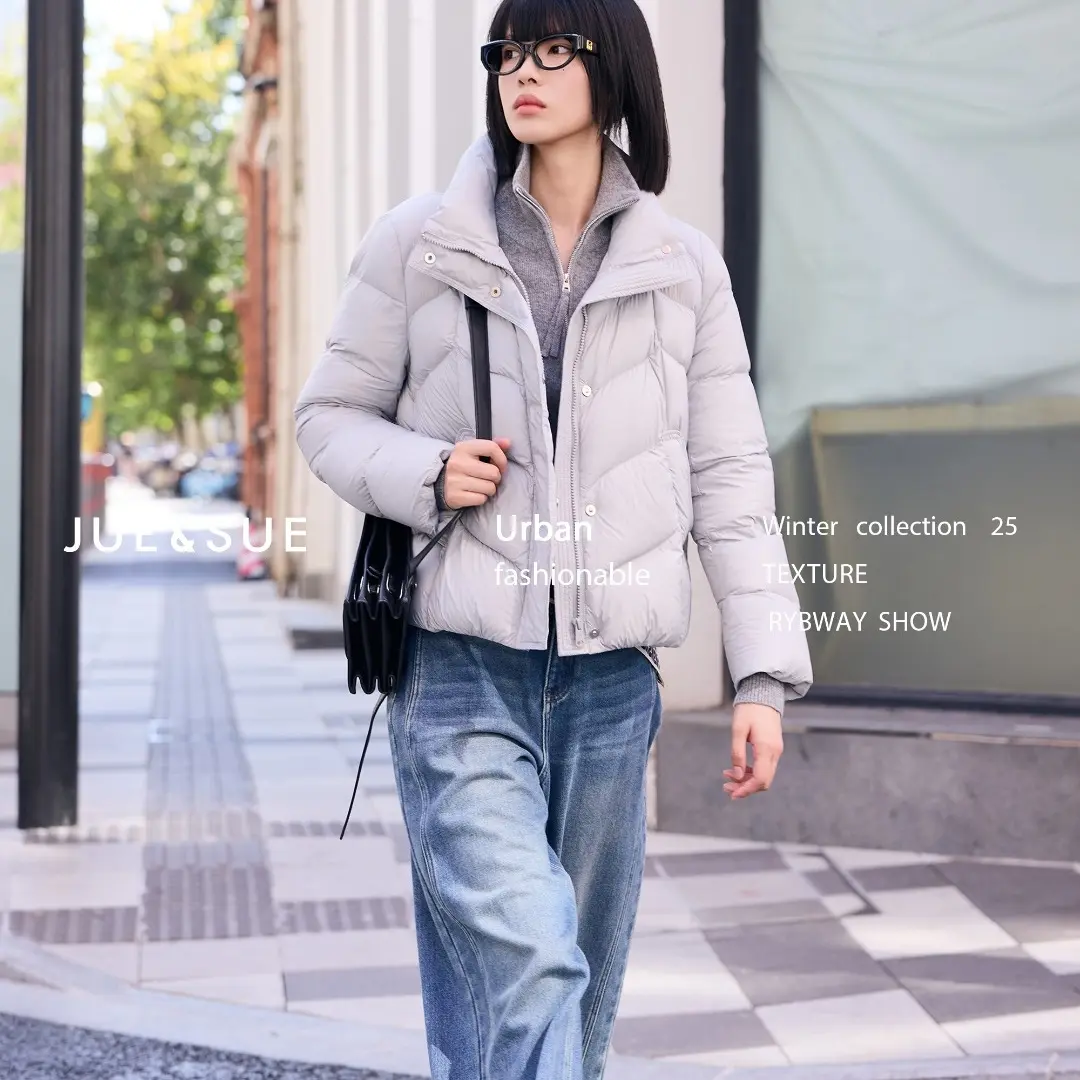 拉素冬季短款保暖立领羽绒服女时尚百搭厚款