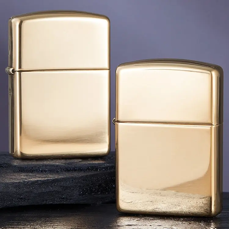 Zippo /之宝打火机美版原版169型号黄铜镜面盔甲送男友礼物MBJ1