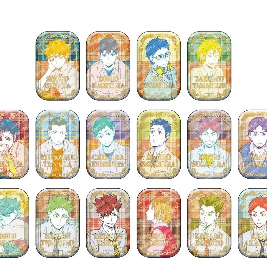 日谷 排球少年烫金方一弹 吧唧 盲盒