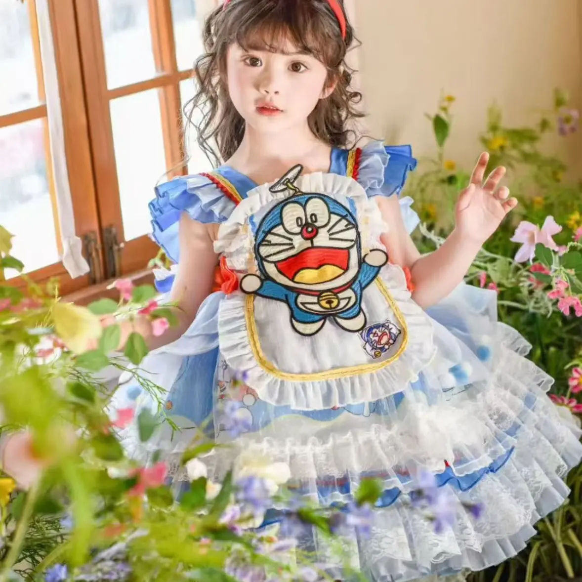 （下单备注编码）春季蓬蓬裙千金连衣裙萝莉吊带四季款女孩