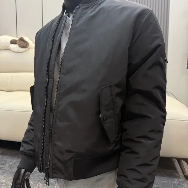 棒球服夹克棉服，飞行服夹克棉服黑色百搭款