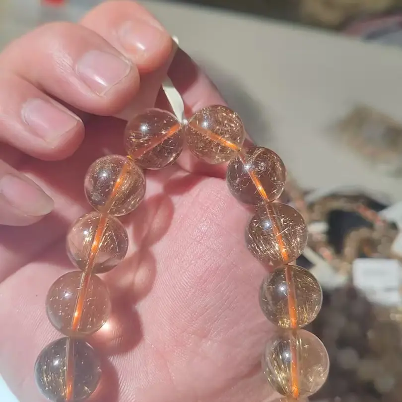 1号天然水晶发晶手链