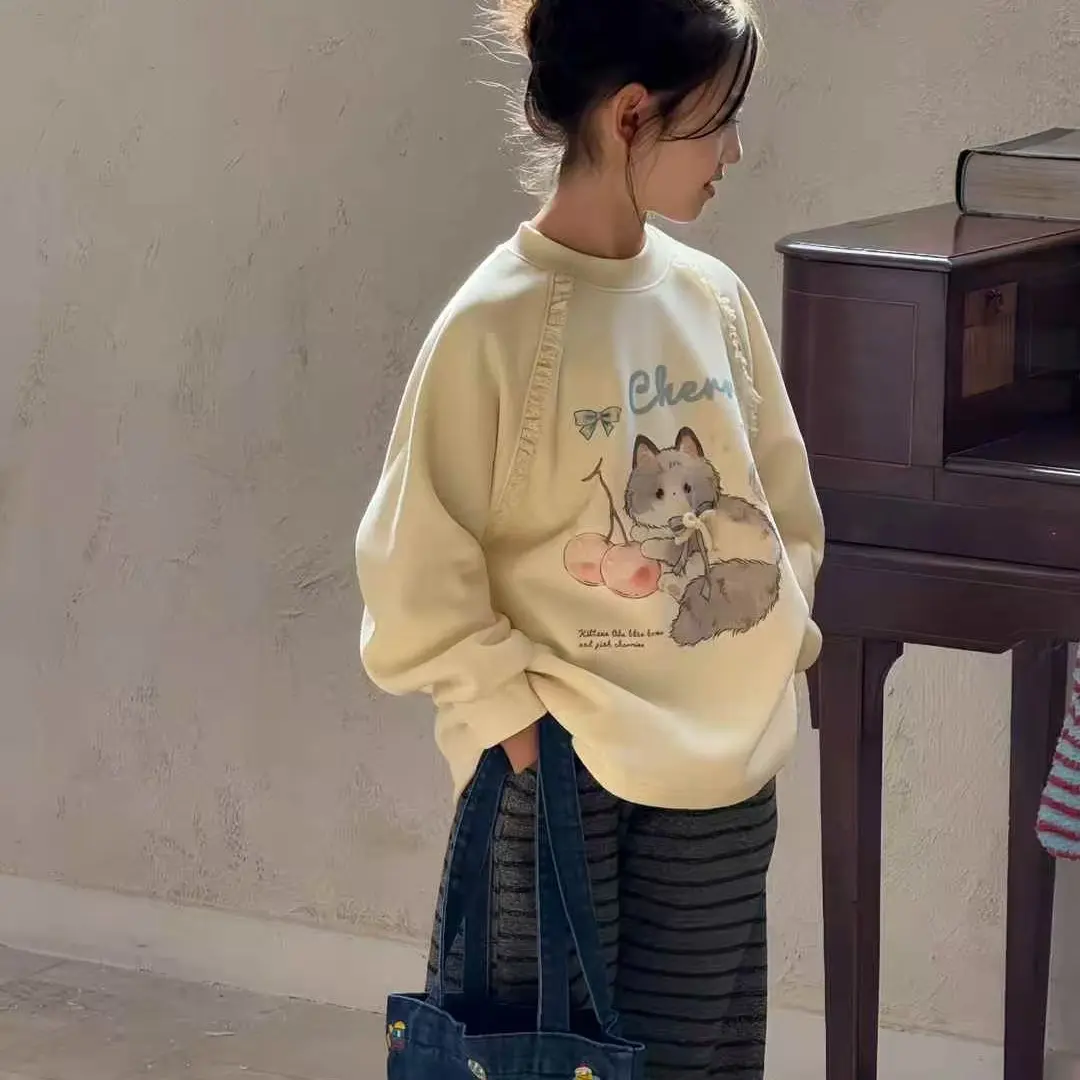 糖依果家 2025儿童一休绒卫衣印花休闲