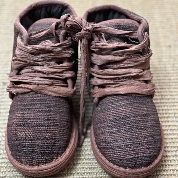 手工制作植物染是火草手工纳千层底棉鞋大一码拍