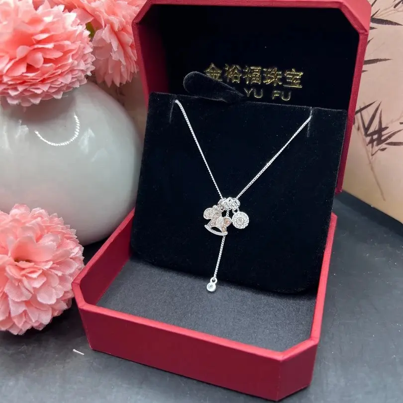 坠链均足银 坠链均足银 足银碎冰冰马上发财套链