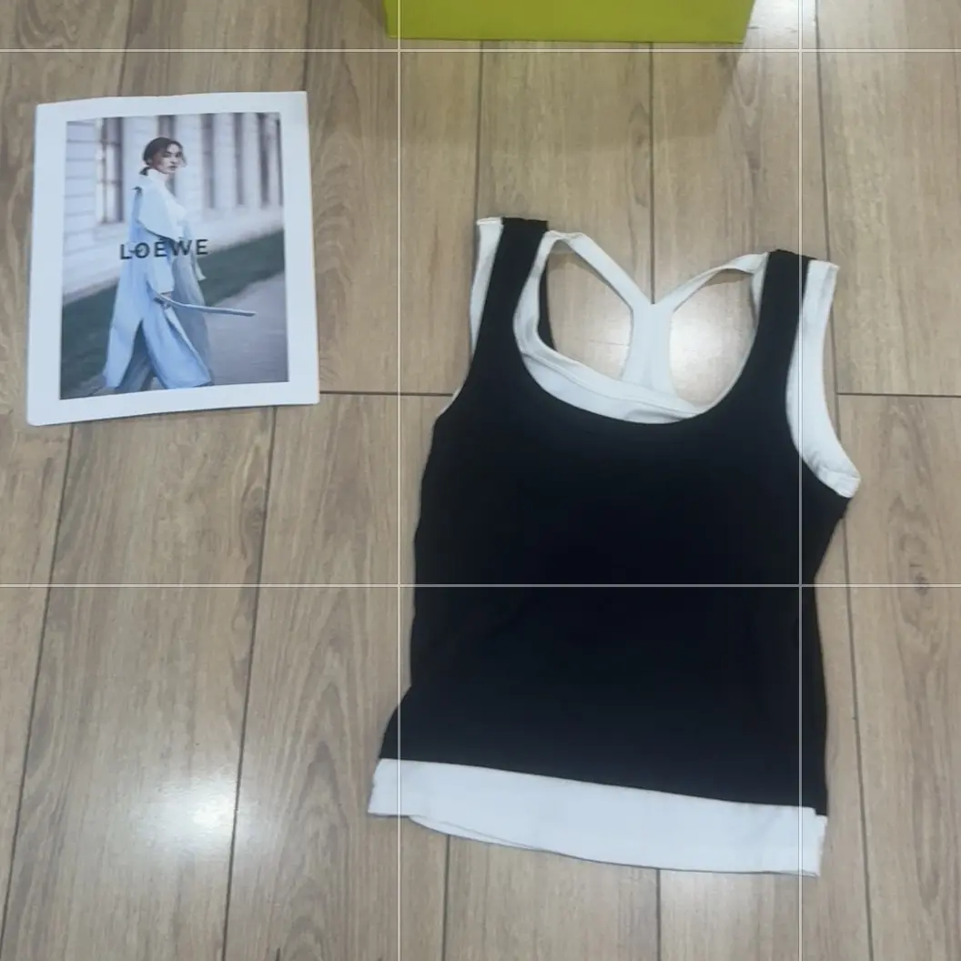 美拉德假两件吊带背心女带胸垫内搭外穿甜酷辣妹修身夏季上衣