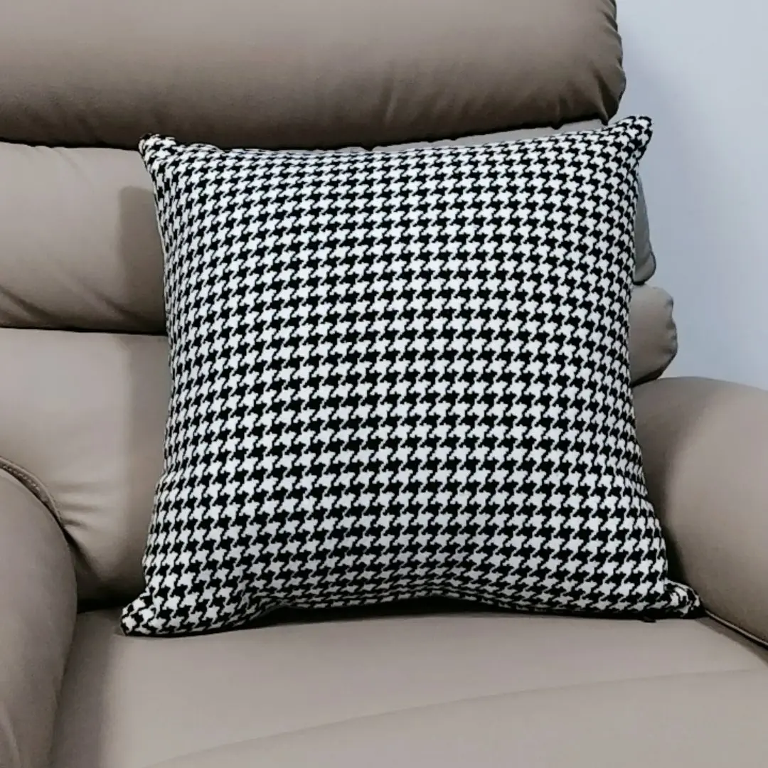 轻奢简约千鸟格抱枕套客厅沙发靠垫靠枕床头靠背可拆洗45×45