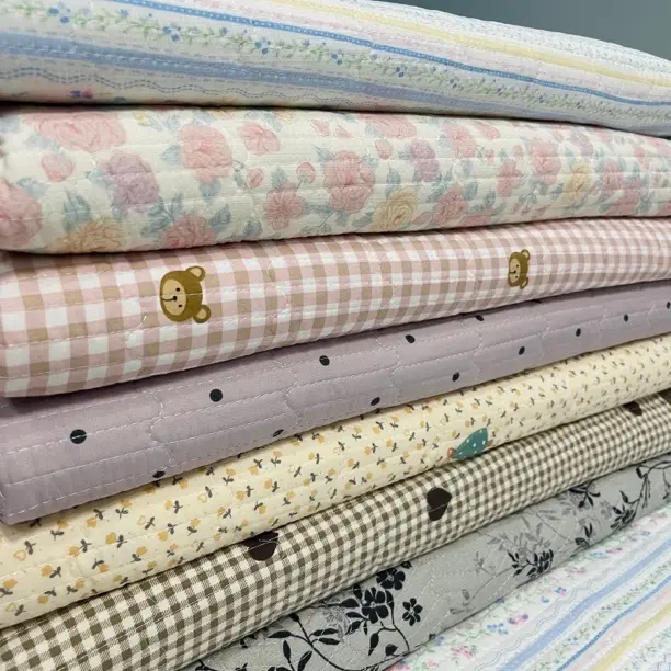 四季床盖2025母婴绗缝水洗棉木棉床盖夹厚亲肤柔软可贴身可机洗