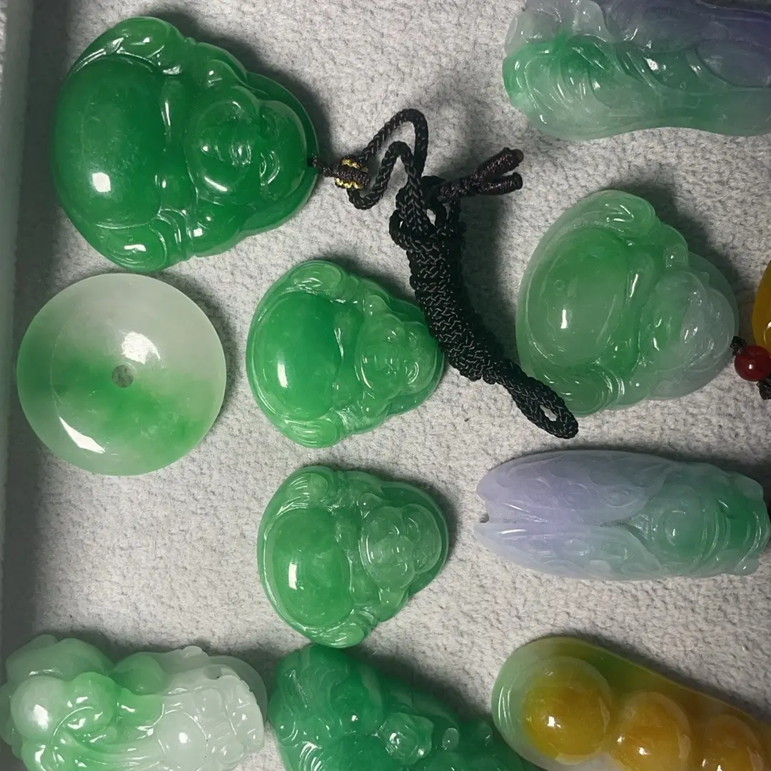 缅甸冰润满阳绿多样性发货一物一拍