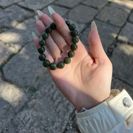 碧玉卡12圆珠手串多样性随机发