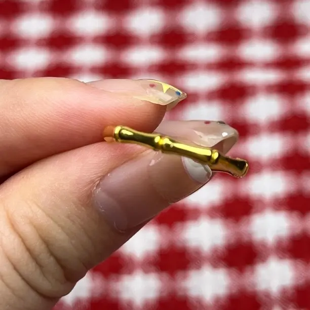 足金999黄金竹节戒指