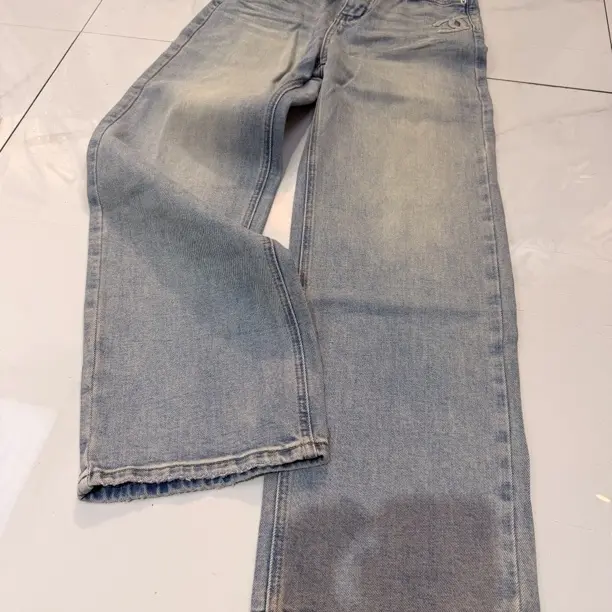 四季时尚直筒高腰牛仔裤休闲风显瘦显高