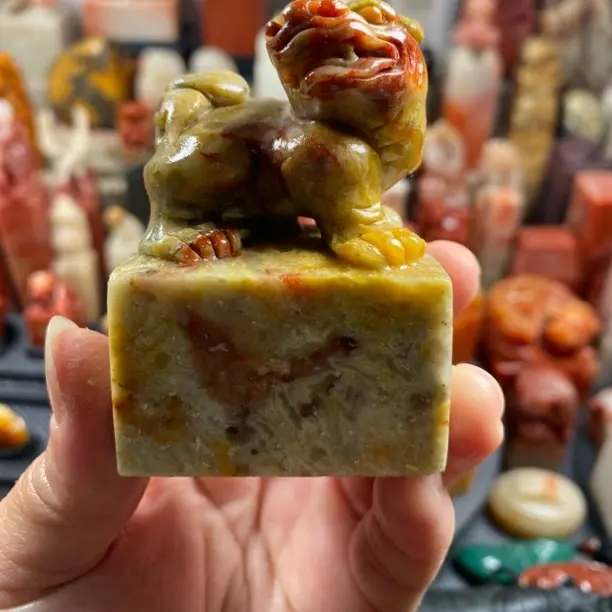 寿山石书法国画篆刻印章套装姓名章压角闲章印石刻字三件套