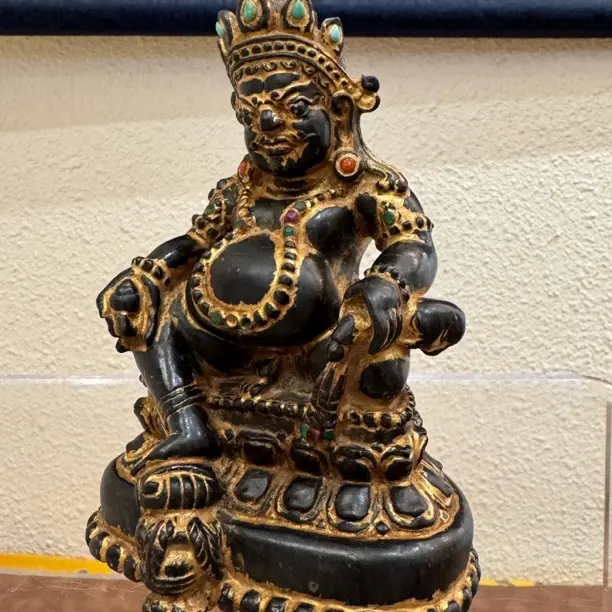 黑石 黄财神像 泥金