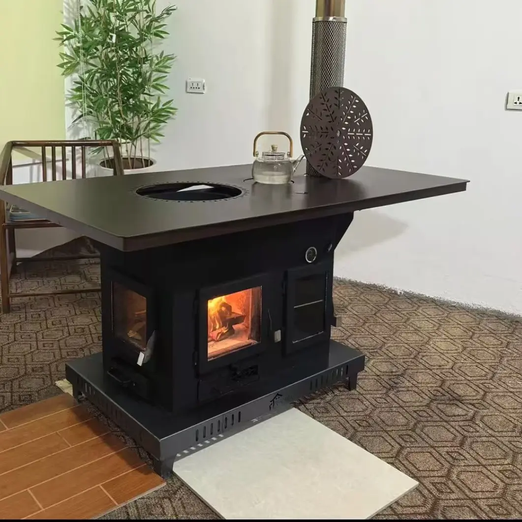 三面关火钢板取暖炉