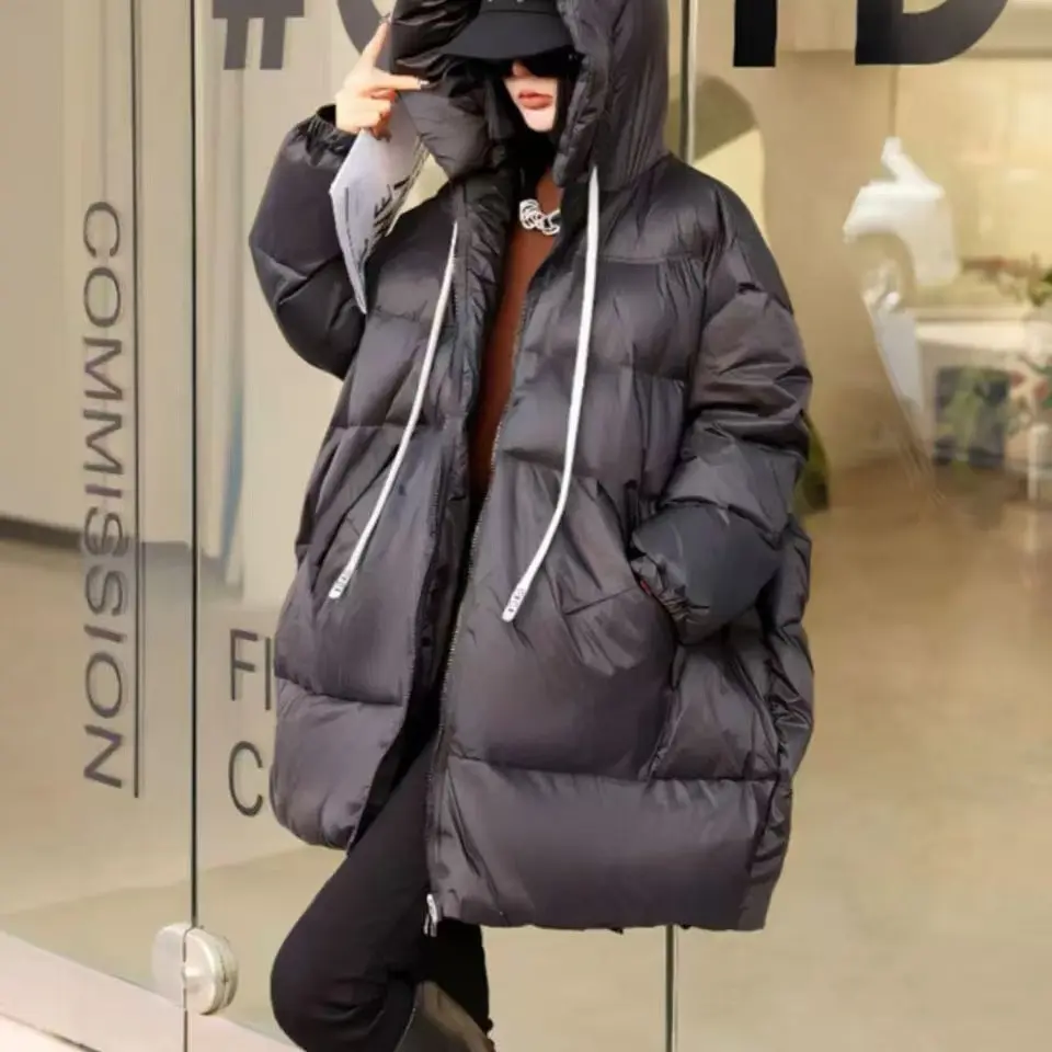 23019冬季新款韩系潮牌加肥加大小富婆羽绒服外套