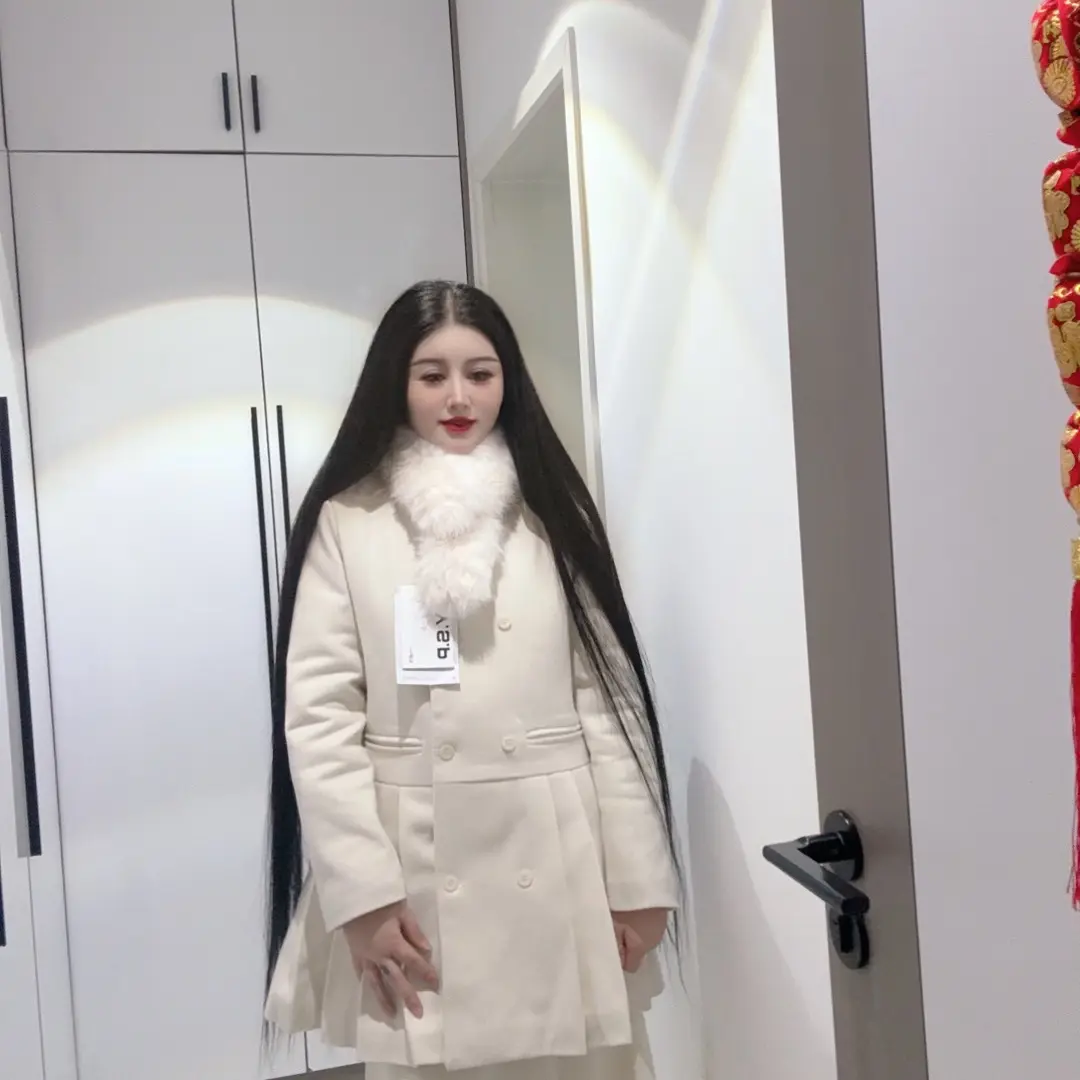 高端小香风毛呢外套冬季千金风大衣女高级感加棉内胆时尚连衣裙女