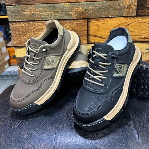 蒙古元素男款加毛休闲皮鞋潮流冬季舒适休闲防滑耐磨