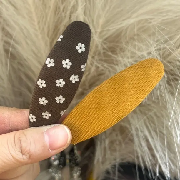 新款高级感碎花椭圆抓夹韩版百搭少女心发饰