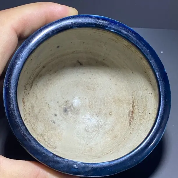 蓝竹汝窑开片可养主人杯高档家用功夫茶具品茗杯