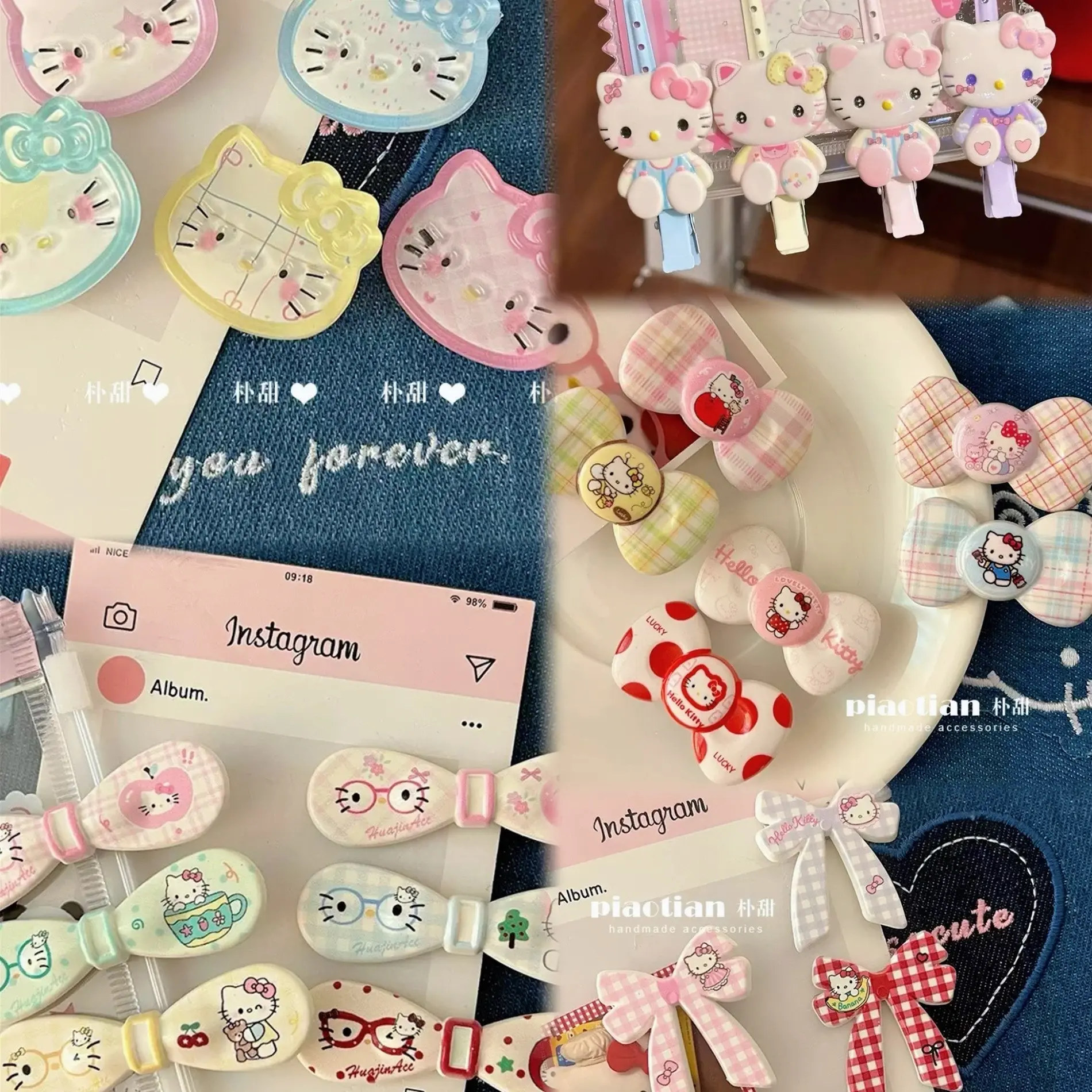 （补差价专属！）少女风女边夹鸭嘴夹卡通风发夹ins女童刘海夹女孩