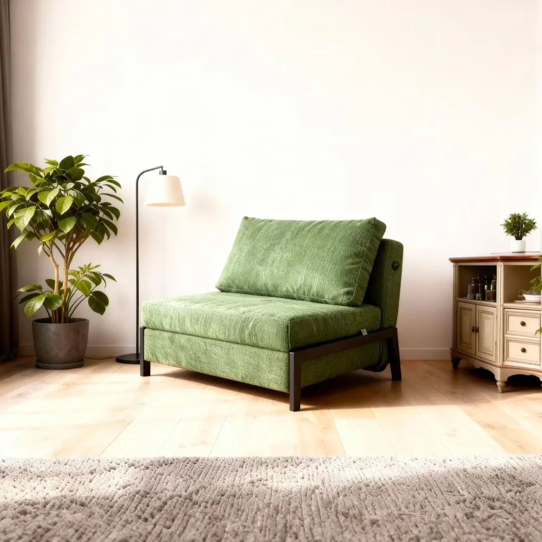 出租房沙发床躺椅无骨架沙发折叠日式风格豆腐块