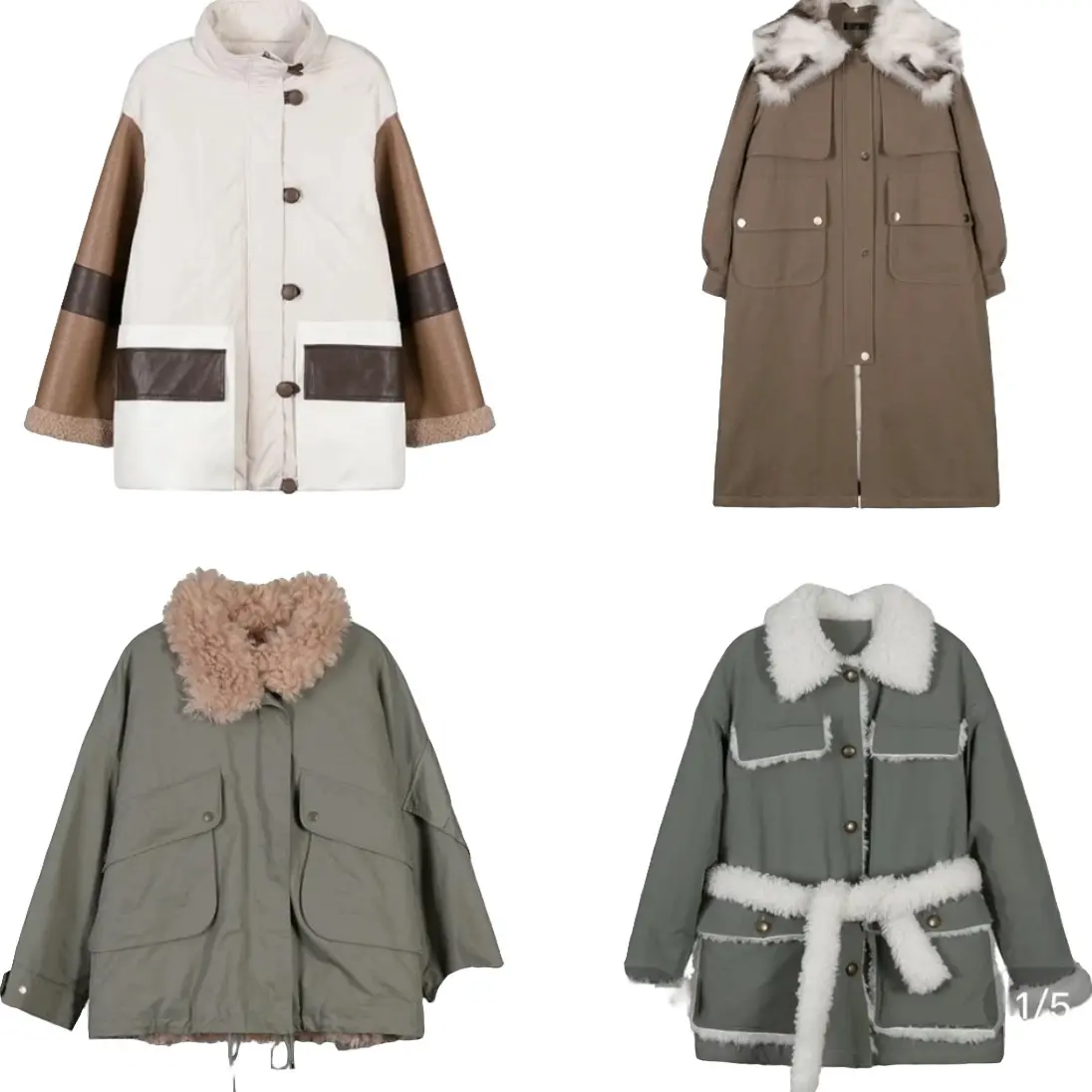 女士秋冬时尚休闲加厚保暖拼接短款女装