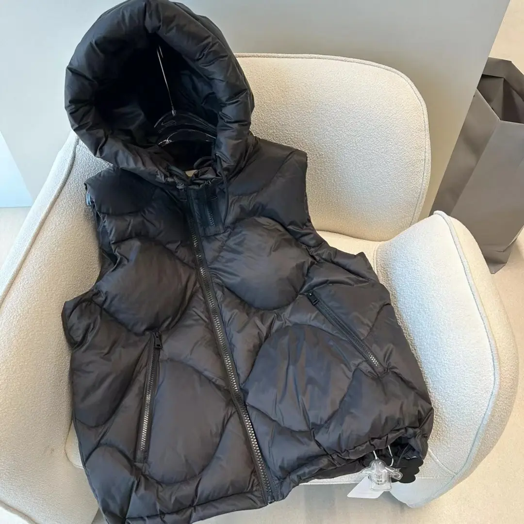 猫头鹰女冬季鹅绒保暖韩系复古连帽短款宽松休闲马甲外套