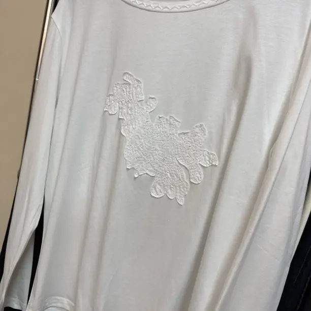 13039重工刺绣长袖宽松百搭秋冬打底T恤Ap