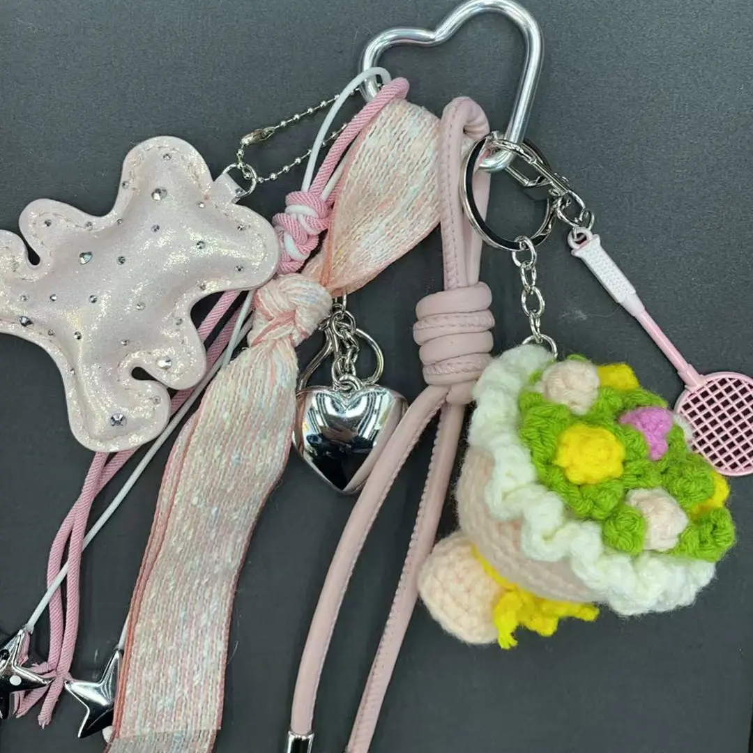 韩系小香风星星蝴蝶结手机挂绳包包钥匙扣挂饰