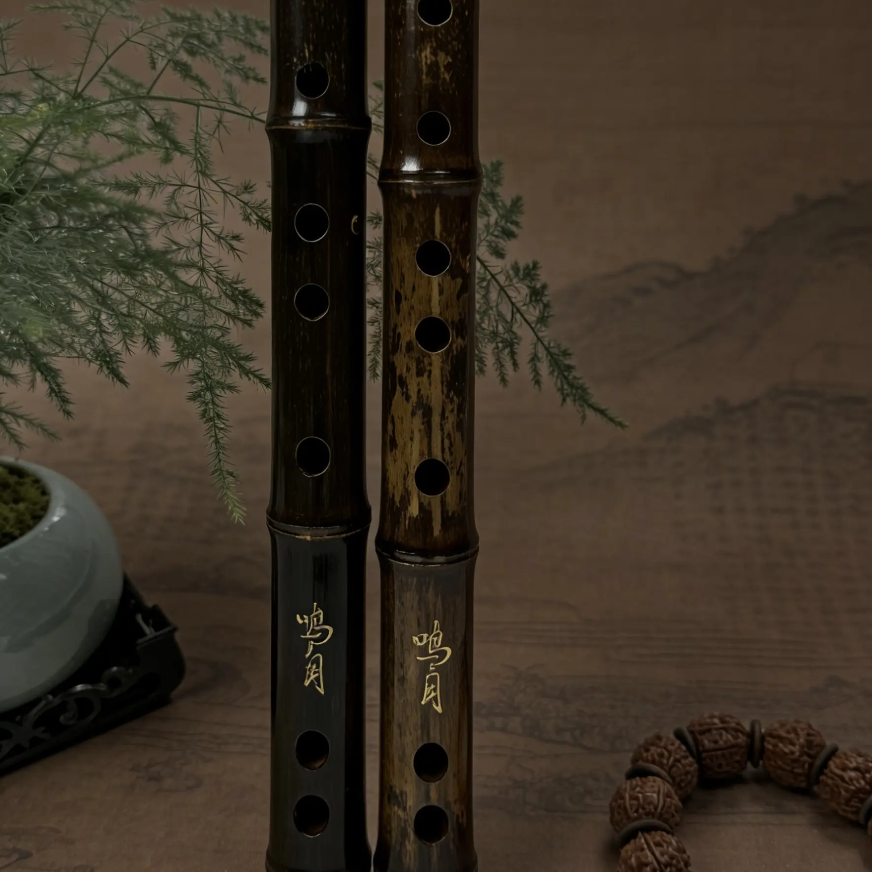 定制级高端大漆紫竹笛子