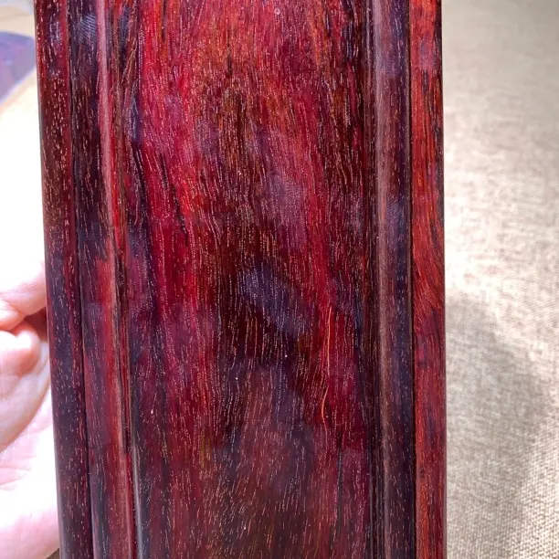 檀香紫檀火焰纹全爆星中号鲁班机关盒便携收纳文房办公抽拉盒