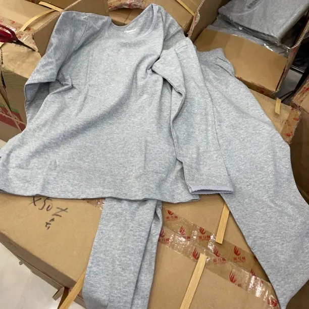 娜娜家女款纯棉保暖内衣套装秋冬圆领打底秋衣秋裤