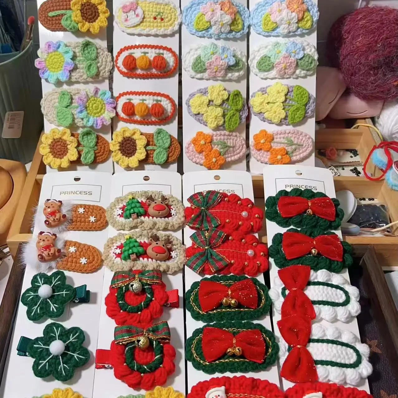 森系小清新少女风千金风发夹刘海夹编织边夹发饰
