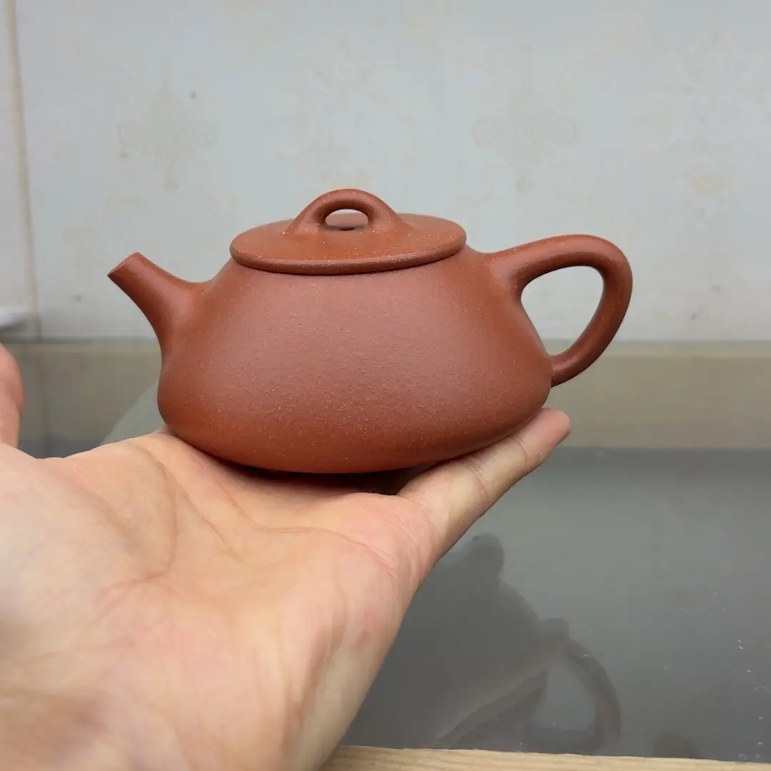 （福利品处理，不退不换）红降坡，半手工艺，平盖石瓢容量150cc