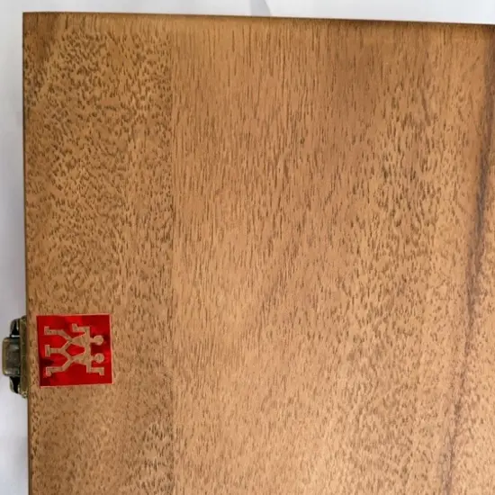 实木剃刀收纳保护盒，六刀位，纯铜卡扣结实耐用