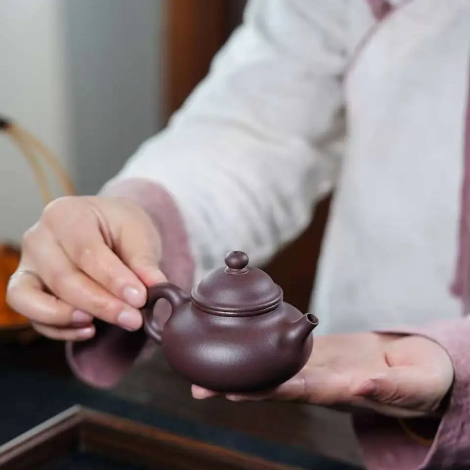 宜兴原矿紫泥手工容天泡茶壶功夫茶具