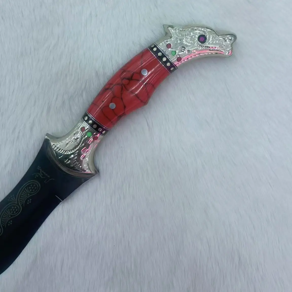 纯手工锻打锋利家用瓜果刀可收藏精美刀具