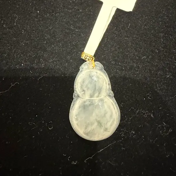 缅甸天然A货翡翠飘花葫芦吊坠18k货号3-228