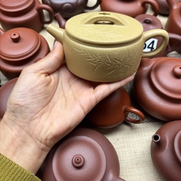 半手工原矿本山梨皮绿泥汉瓦壶200cc零添加