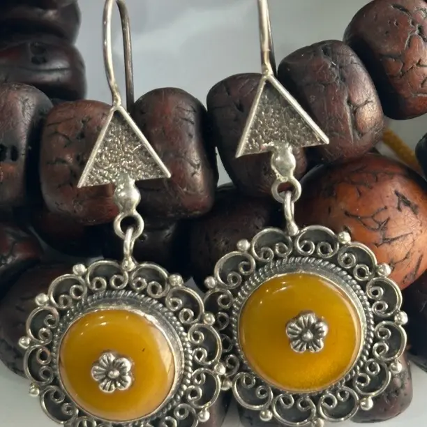 925银耳饰  925银辣辣耳环复古民族风